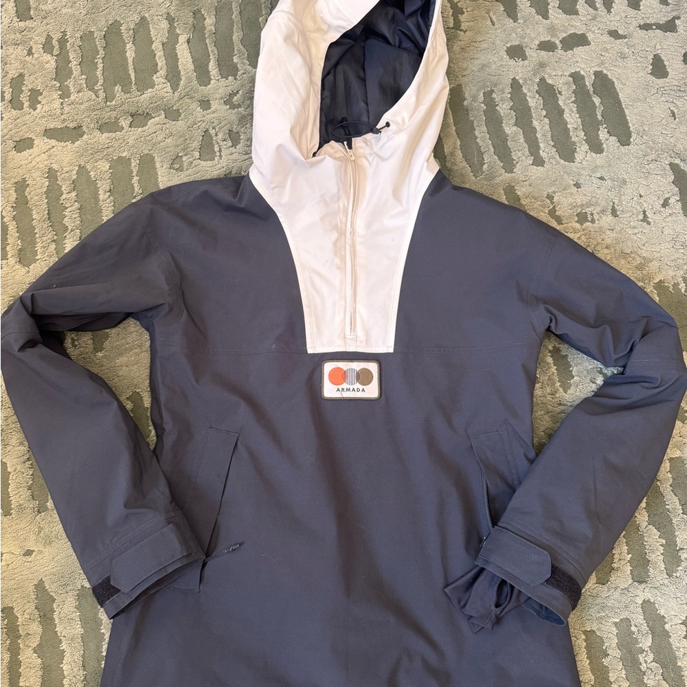 Armada Women's Navy and White Ski Anorak Jacket